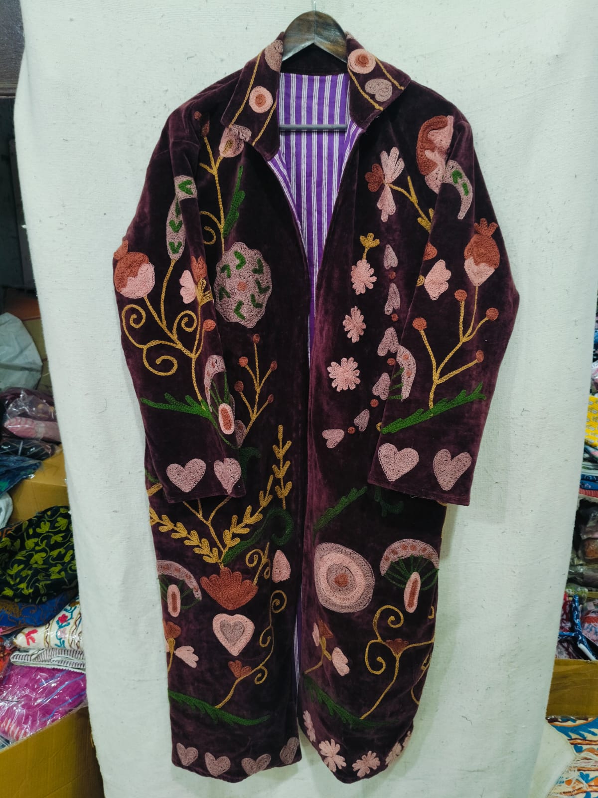 Velvet Embroidered Coat